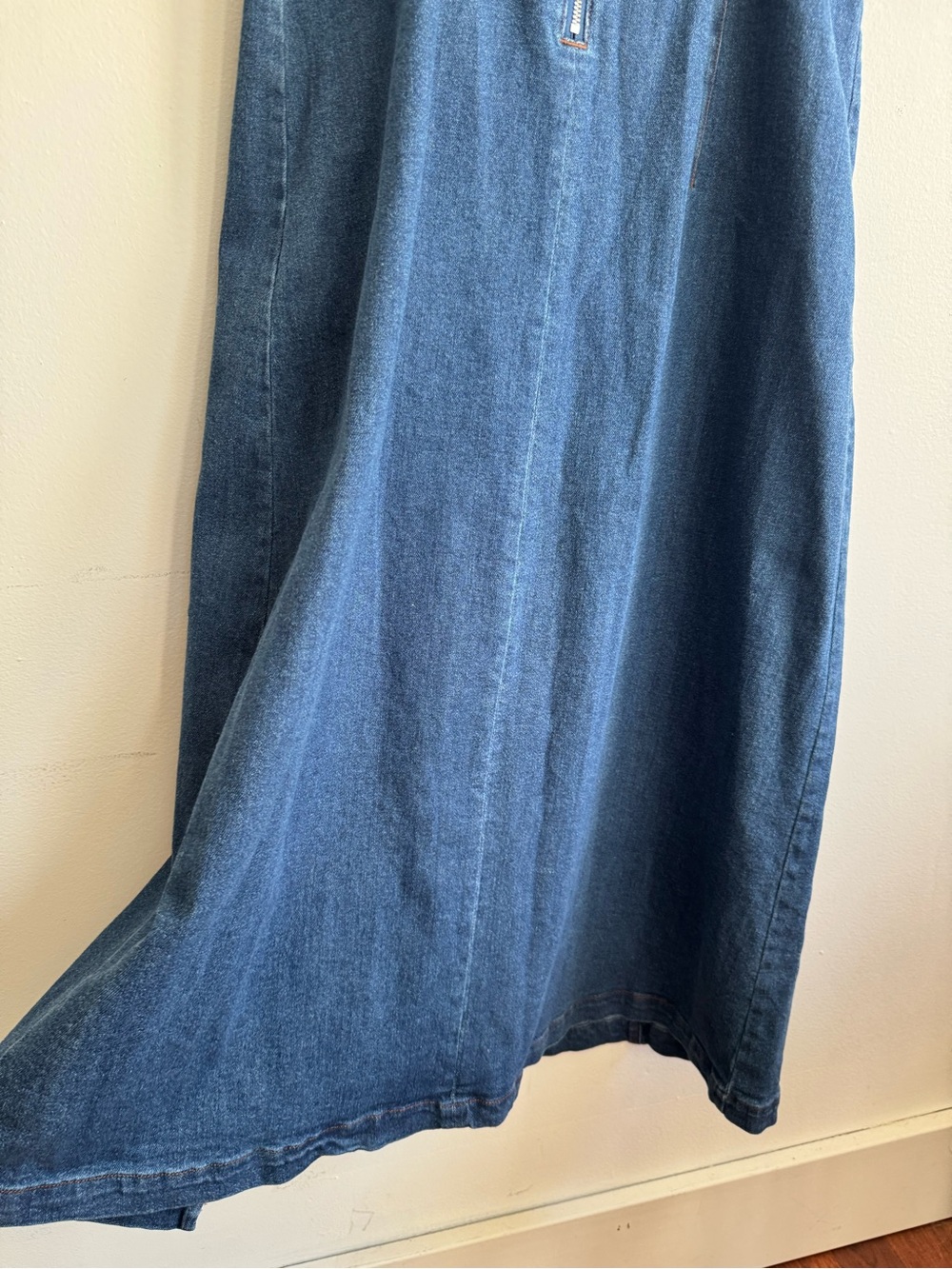 House of Harlow 1960 Denim Corset Midi Dress Blue Size M - Picture 7 of 8